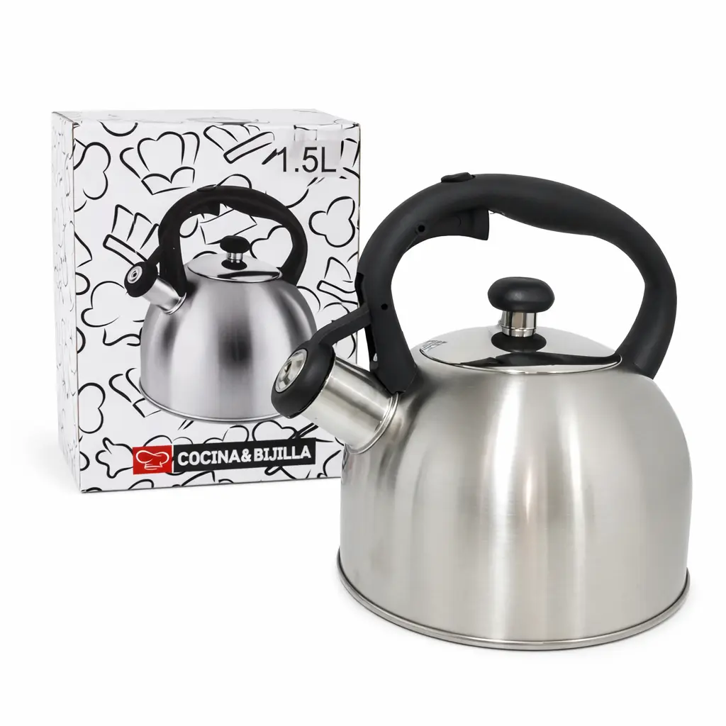 PAVA SILBADORA ACERO INOX 1.5LT E/ CJ ( YY3528 )