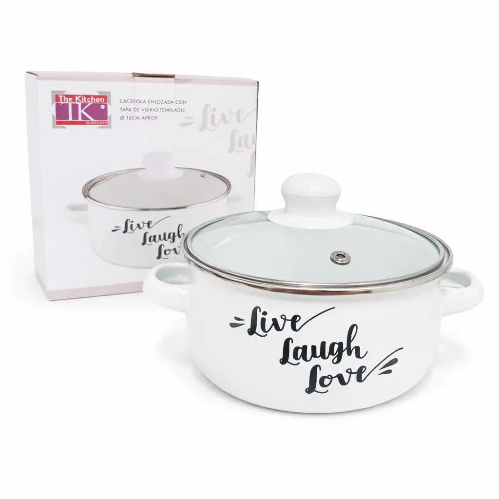 CACEROLA ENLOZADA 16CM E/ CJ ( CAC-16 )