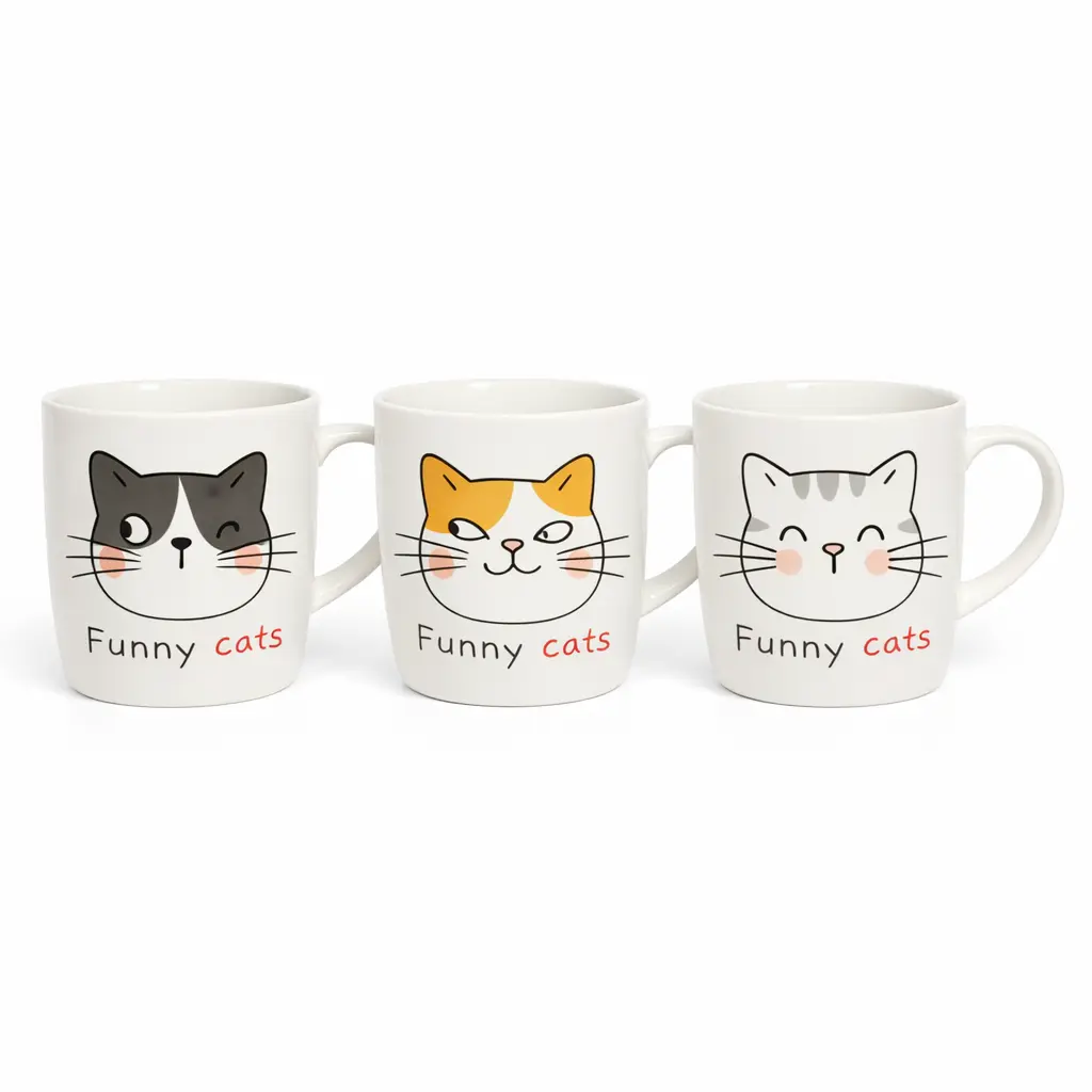 TAZA CERAMICA BOMBE GATITOS 320ML ( C6505 )