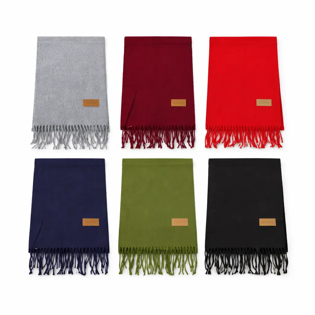 CHALINA RUANA SKORA LISA C/ FLECOS 35 X 170CM E/ BO ( 43726 )  