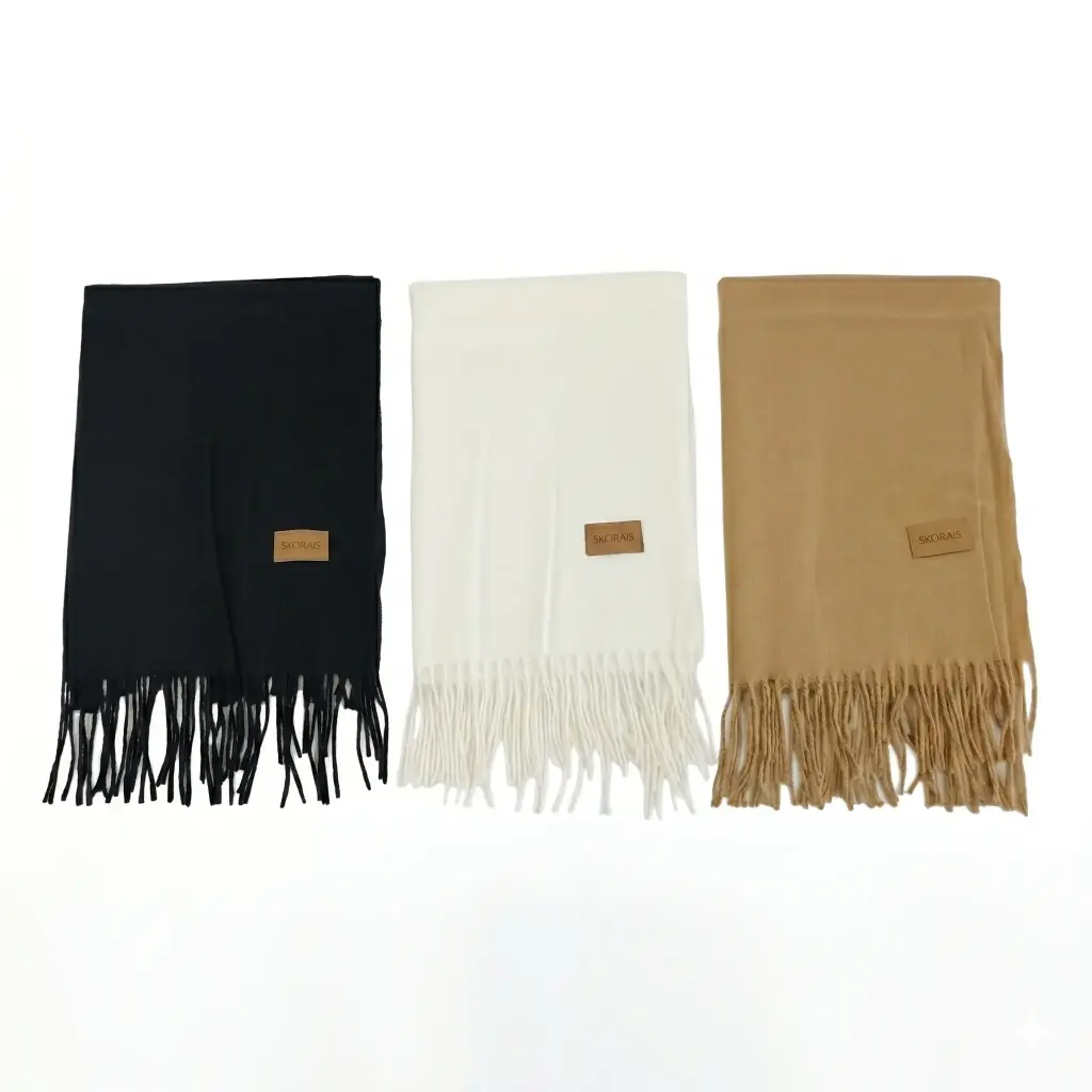 CHALINA RUANA SKORA LISA C/ FLECOS 70 X 180CM ( 43724 )  