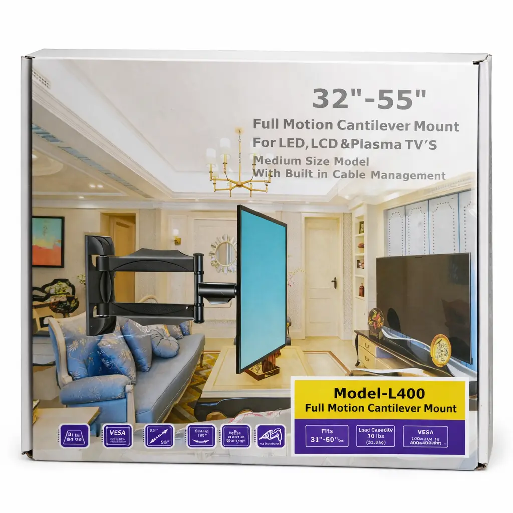 SOPORTE TV MOVIL DE 32" A 55" E/ CJ ( L-400 )