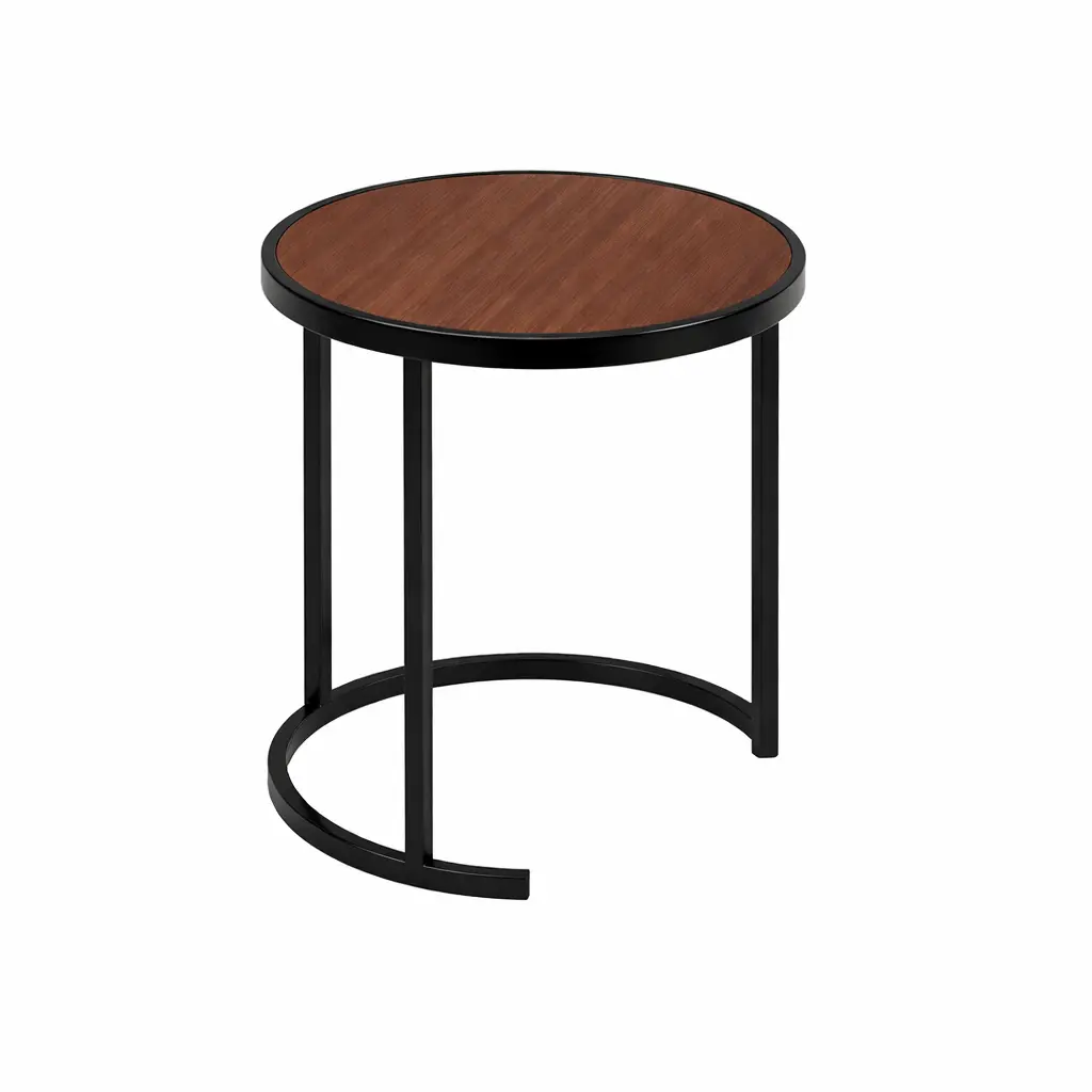 MESA RATONA REDONDA MDF HIERRO 30CM X 40CM