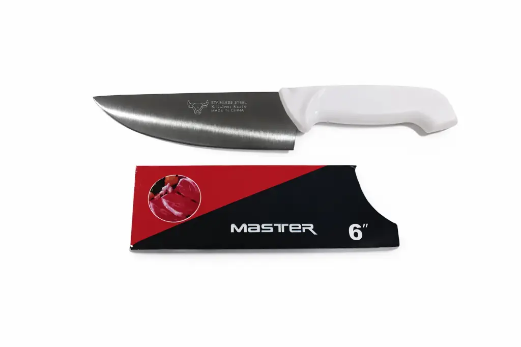CUCHILLO 6" MANGO PLASTICO BLANCO E/ CT ( PAL0924 )