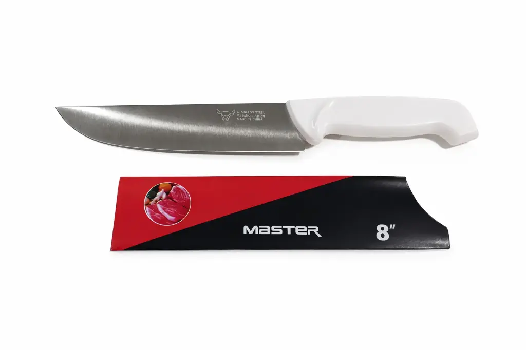 CUCHILLO 8" MANGO PLASTICO BLANCO ( PAL0922 )