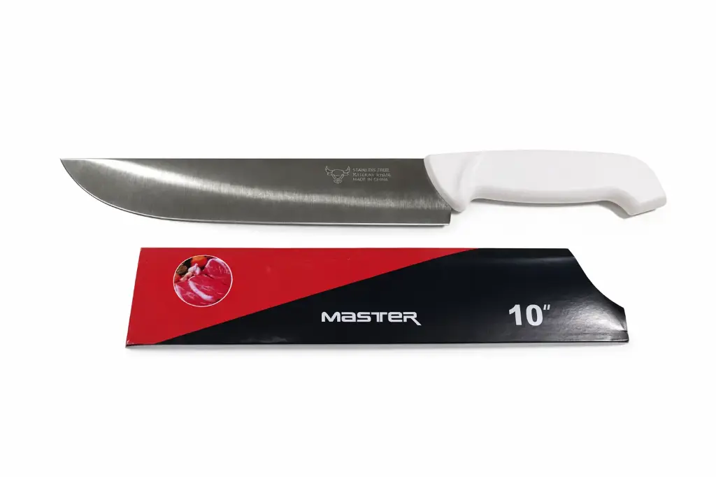 CUCHILLO 10" MANGO PLASTICO BLANCO ( PAL0920 )