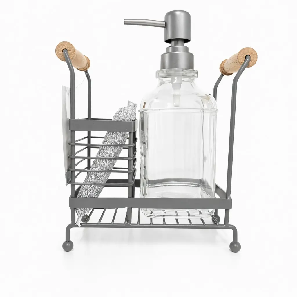 DISPENSER VIDRIO C/ BASE METALICA E/ CJ ( 040-3 )