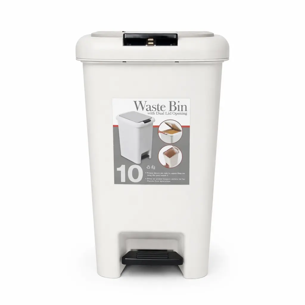 CESTO PLASTICO P/ RESIDUOS PEDAL 10LTS ( B4254G )