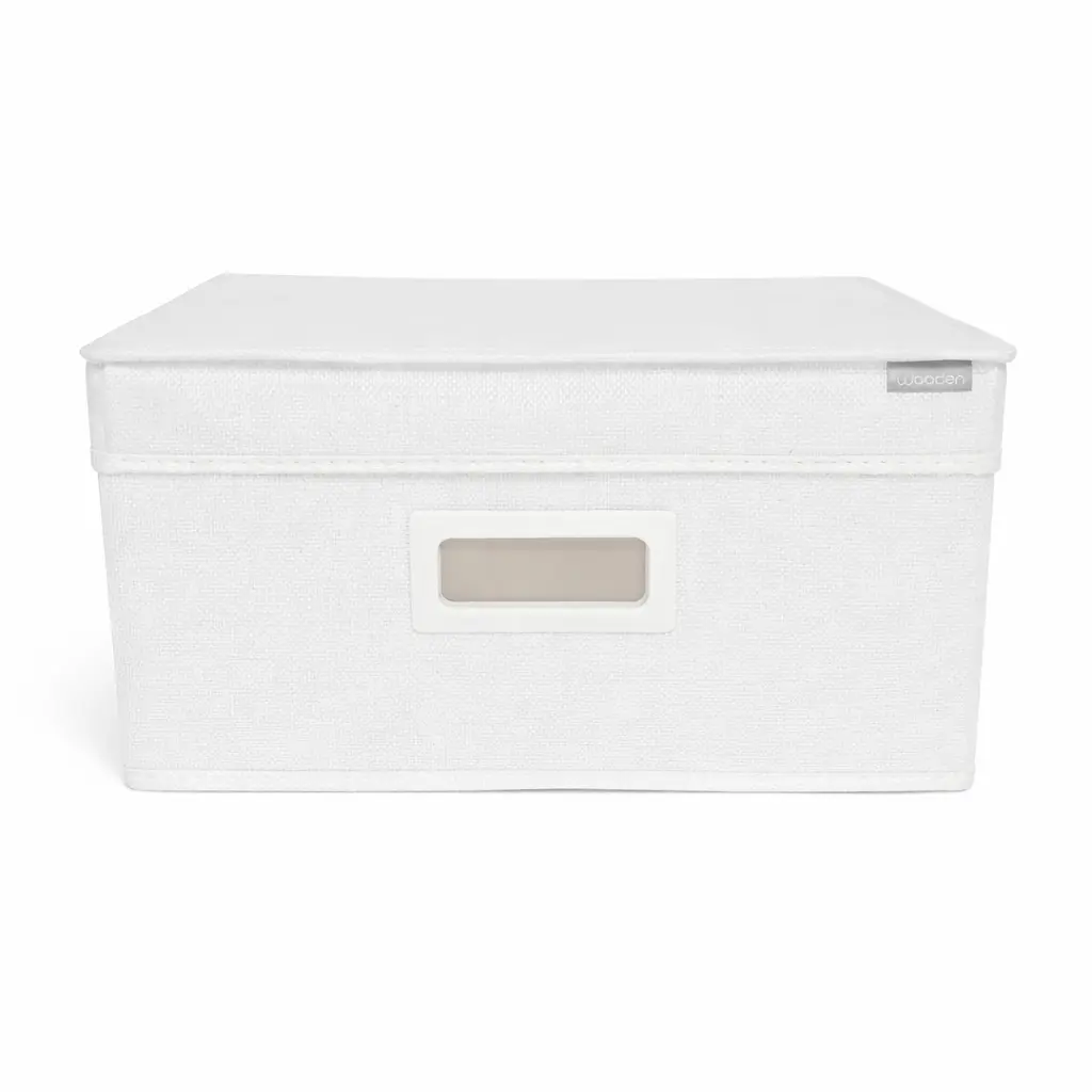 CAJA PLEGABLE TELA C/ TAPA Y MANIJA PLASTICA 35 X 30 X 20CM ( 027-26W / 027-26E / 027-26L )