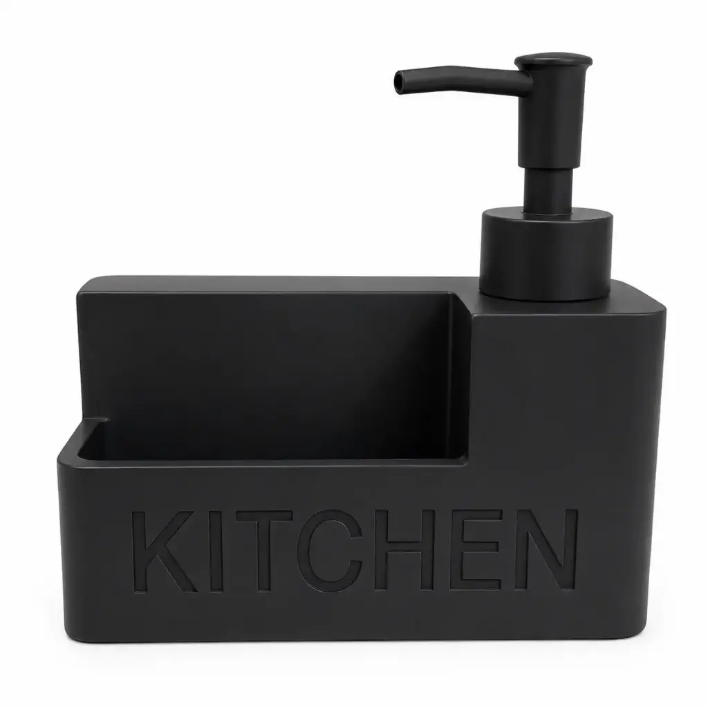 DISPENSER PLASTICO P/ DETERGENTE C/ PORTA ESPONJA ( C6532N / C6532B )