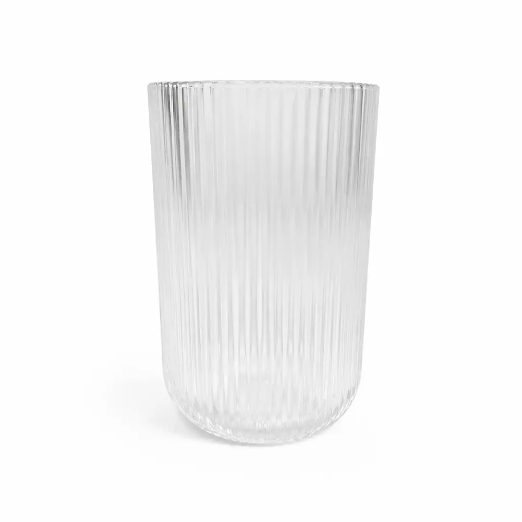 VASO VIDRIO TRAGO LARGO LINEAS 430ML ( OCT-K80005L )