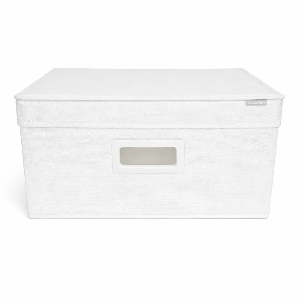 CAJA PLEGABLE TELA C/ TAPA Y MANIJA PLASTICA 40 X 30 X 25CM ( 027-27W / 027-27E / 027-27L )