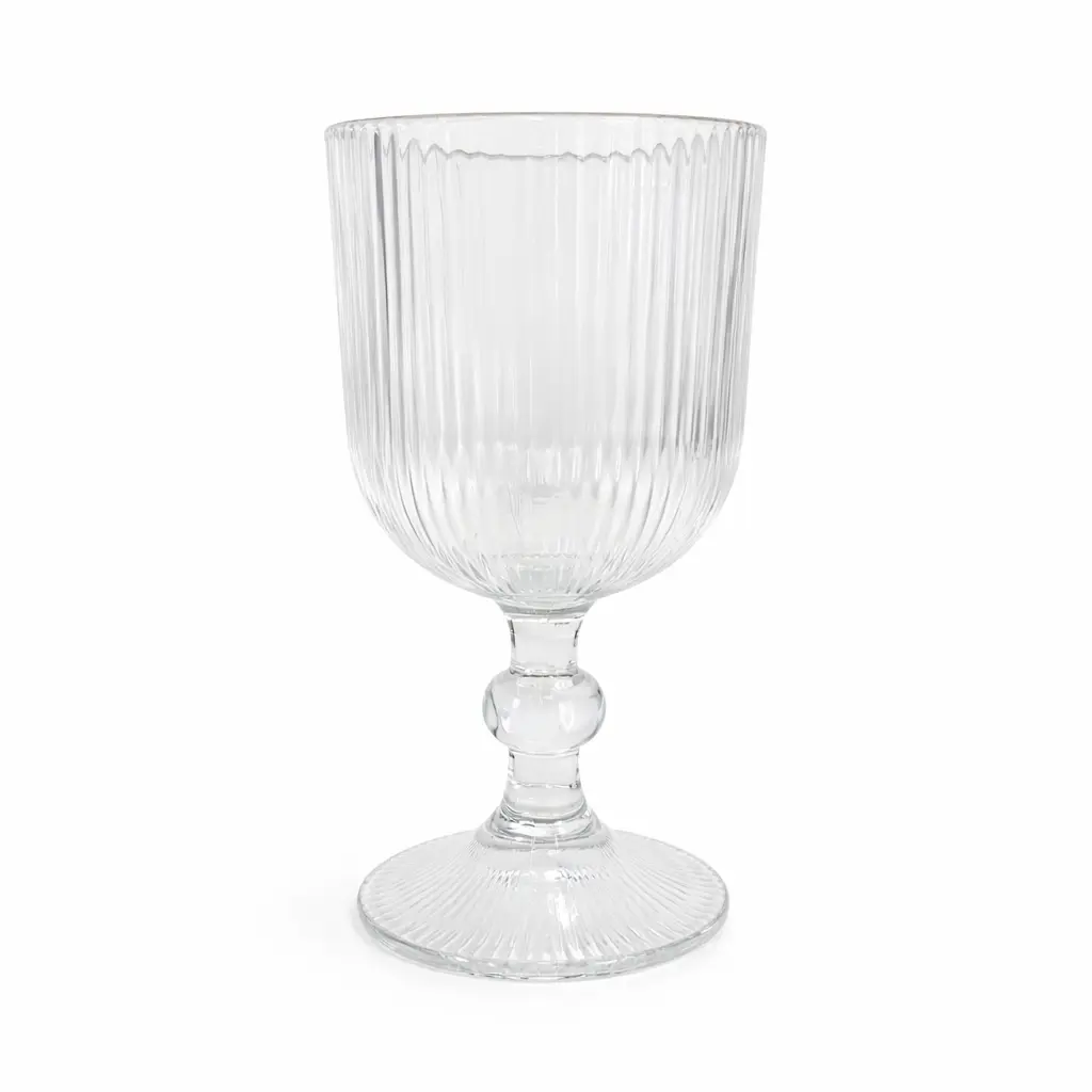 COPA VIDRIO RAYAS C/ BORDE DORADO 360ML ( CA6822 )