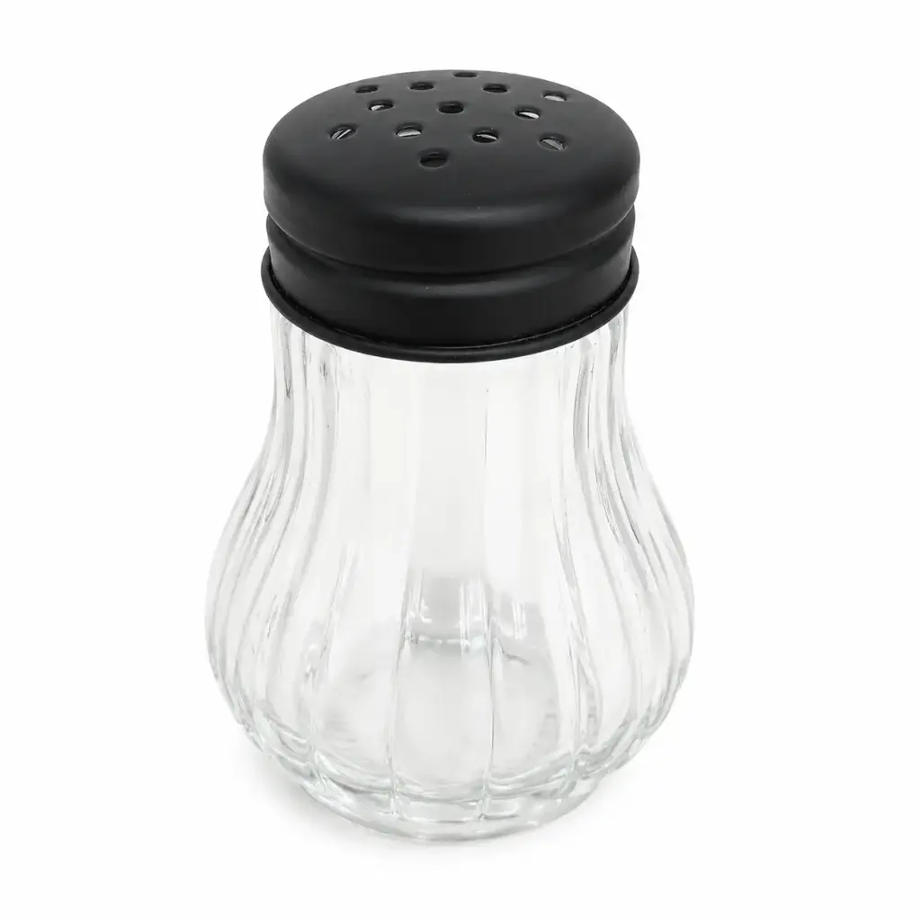 SALERO VIDRIO C/ TAPA NEGRA 5 X 7CM ( 2562-15N )