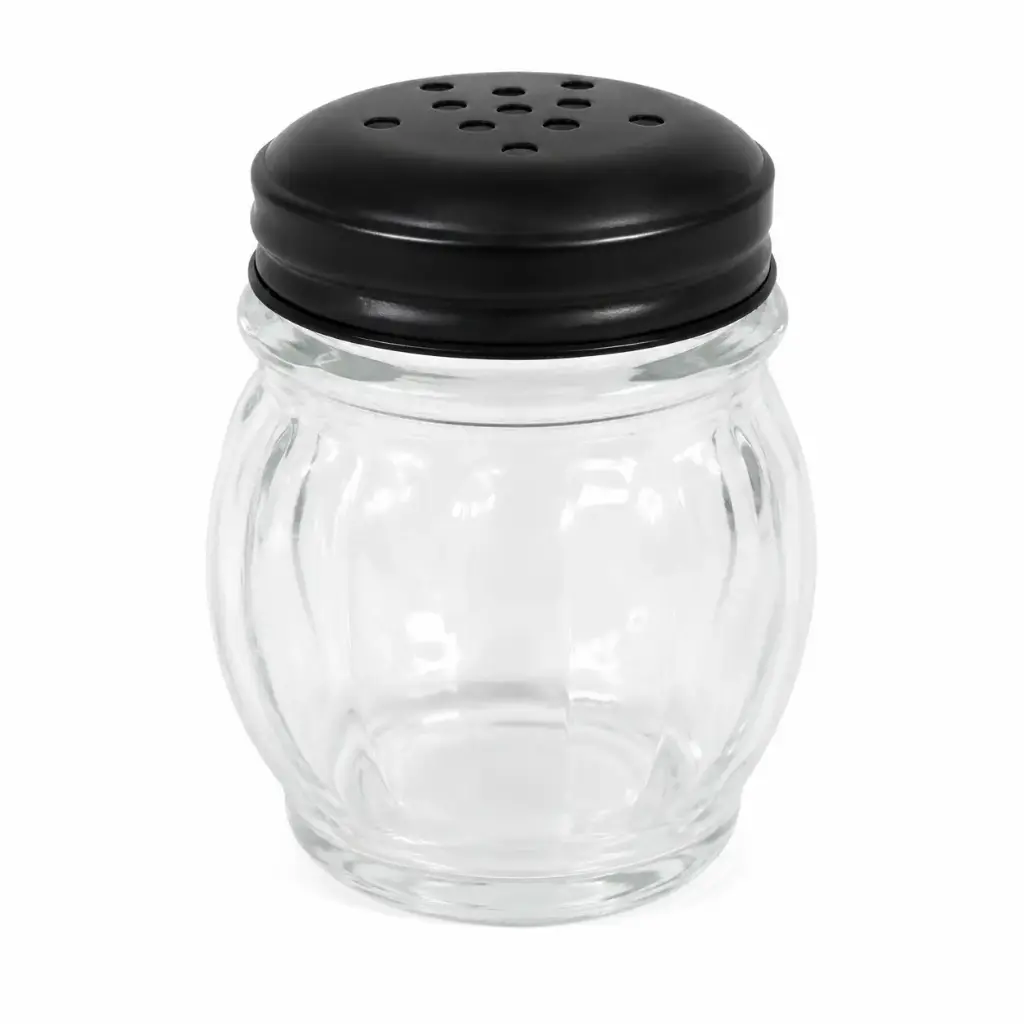 SALERO VIDRIO C/ TAPA NEGRA 7 X 8CM ( 2562-11N )