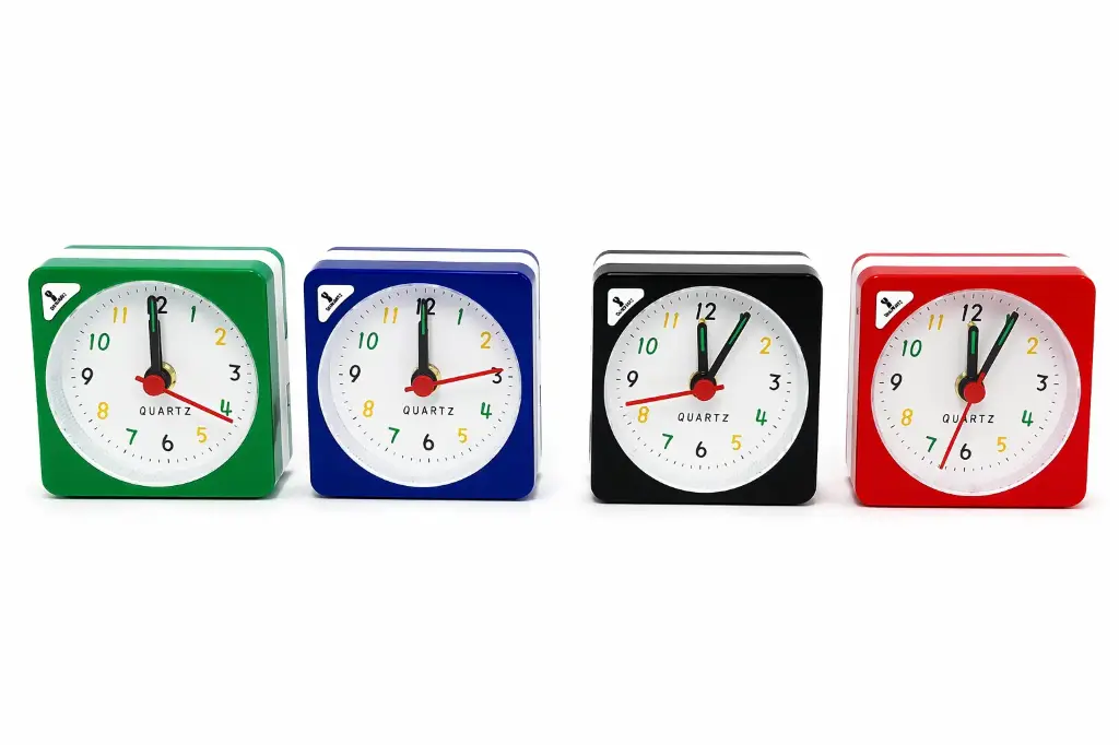 RELOJ DESPERTADOR C/ LUZ 5 X 5CM E/ CJ ( 1088 / 0425/ DE )
