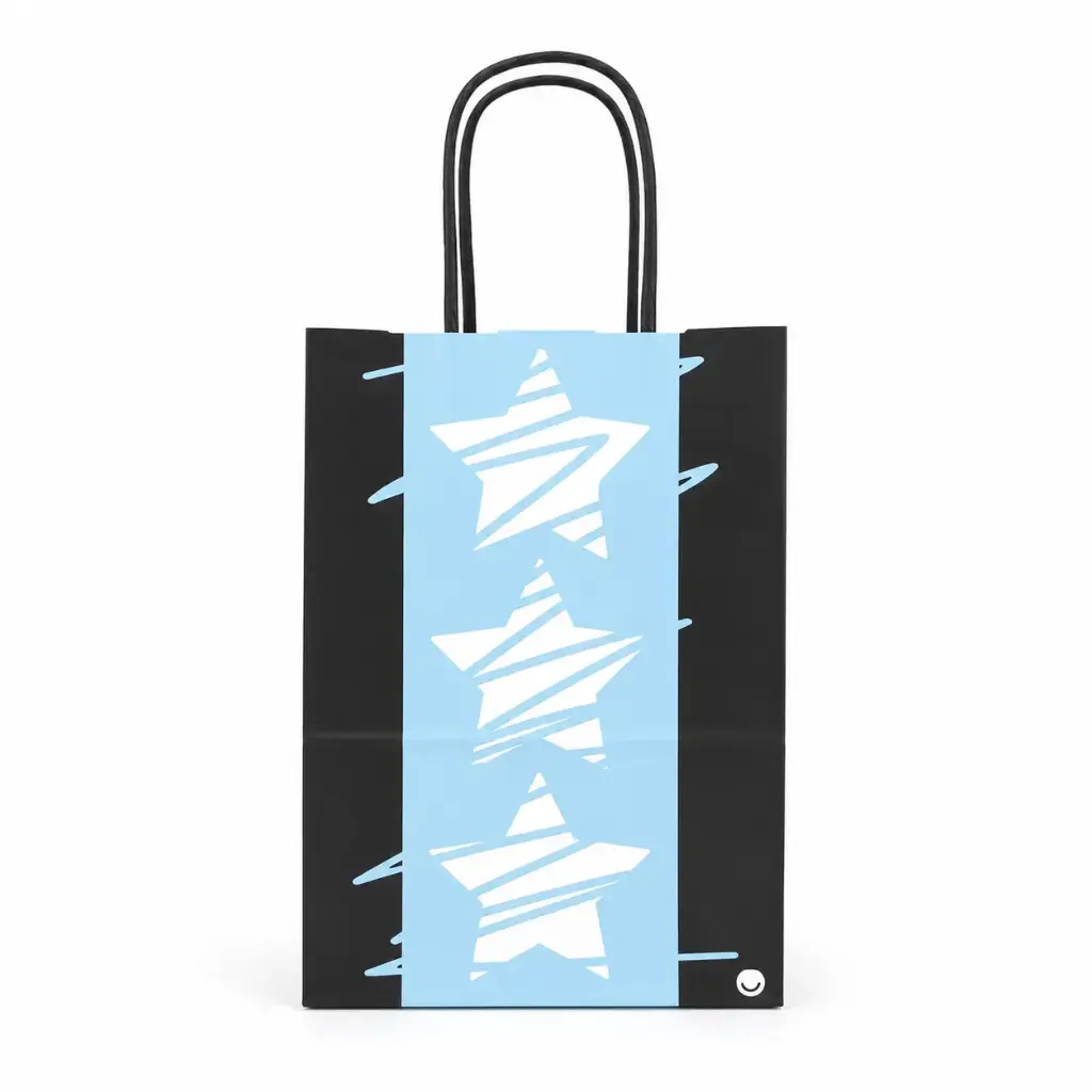 BOLSA P/ REGALO DECO 22 X 10 X 30CM TRES ESTRELLAS ( 44401836 )