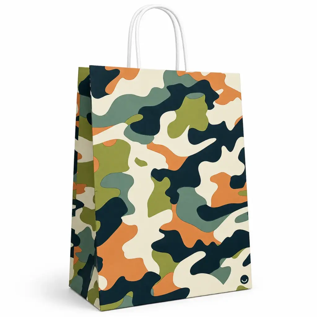 BOLSA P/ REGALO CAMUFLADA 14 X 8 X 20CM