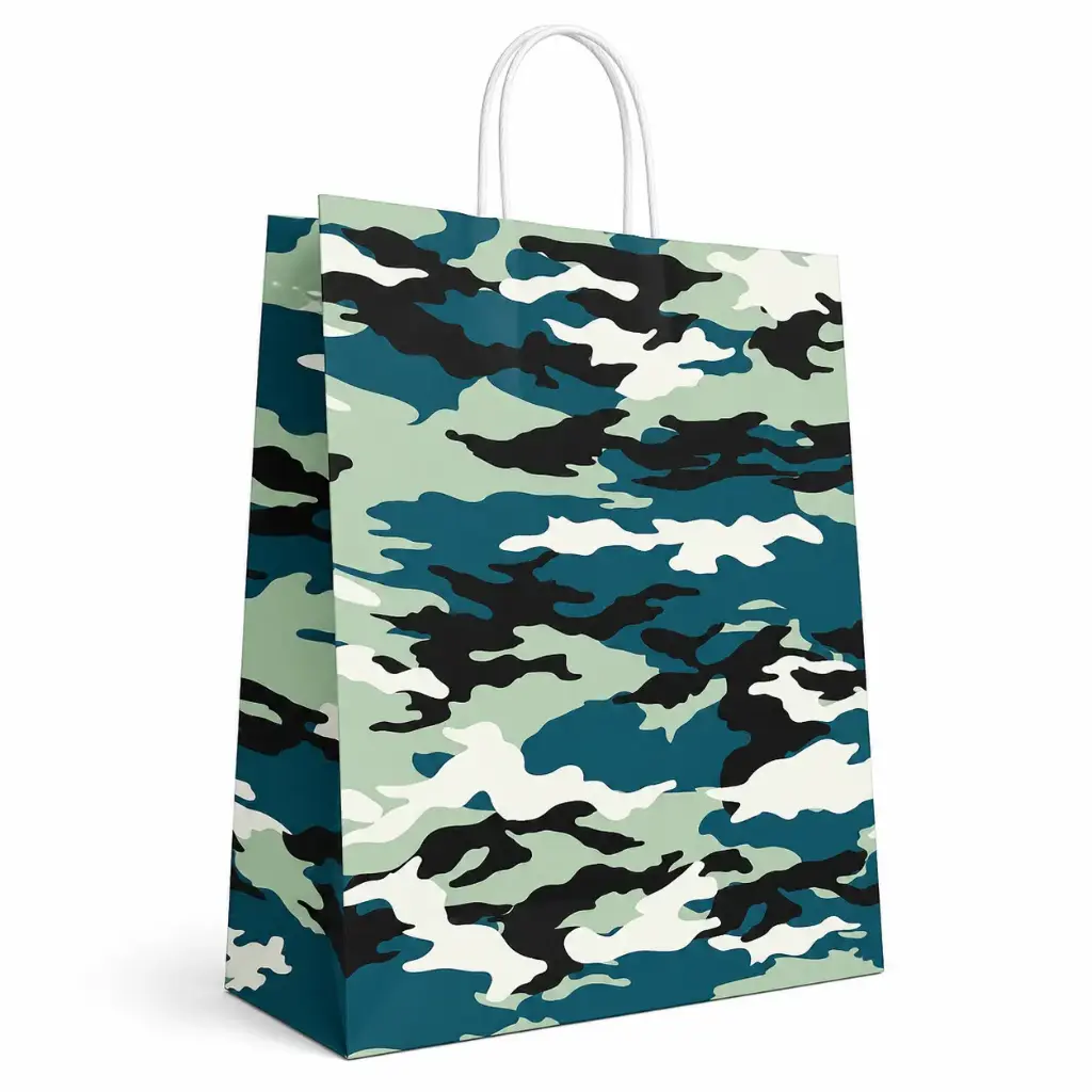 BOLSA P/ REGALO CAMUFLADA 30 X 12 X 41CM