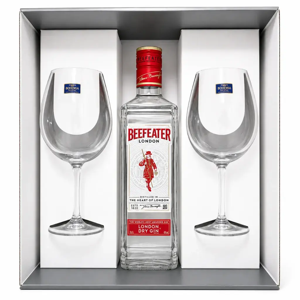 CAJA P/ REGALO C/ COPA GIN X2 820ML ( 1482 )