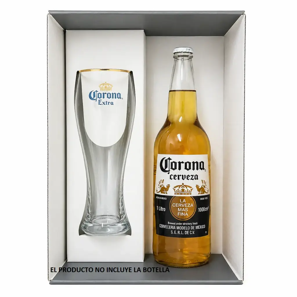 CAJA P/ REGALO C/ VASO VIDRIO MUNICH CERVEZA 710ML ( 1428C/O )