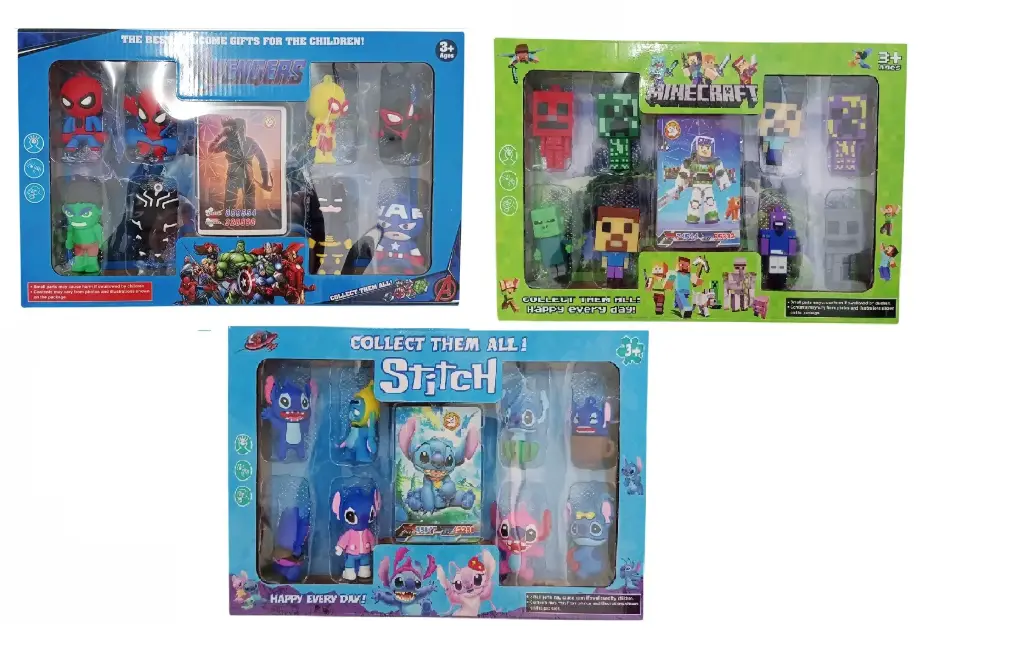 MUÑECO PERSONAJES C/ CARTAS X8 E/ CJ ( 8813 / 8816 / 8819 )