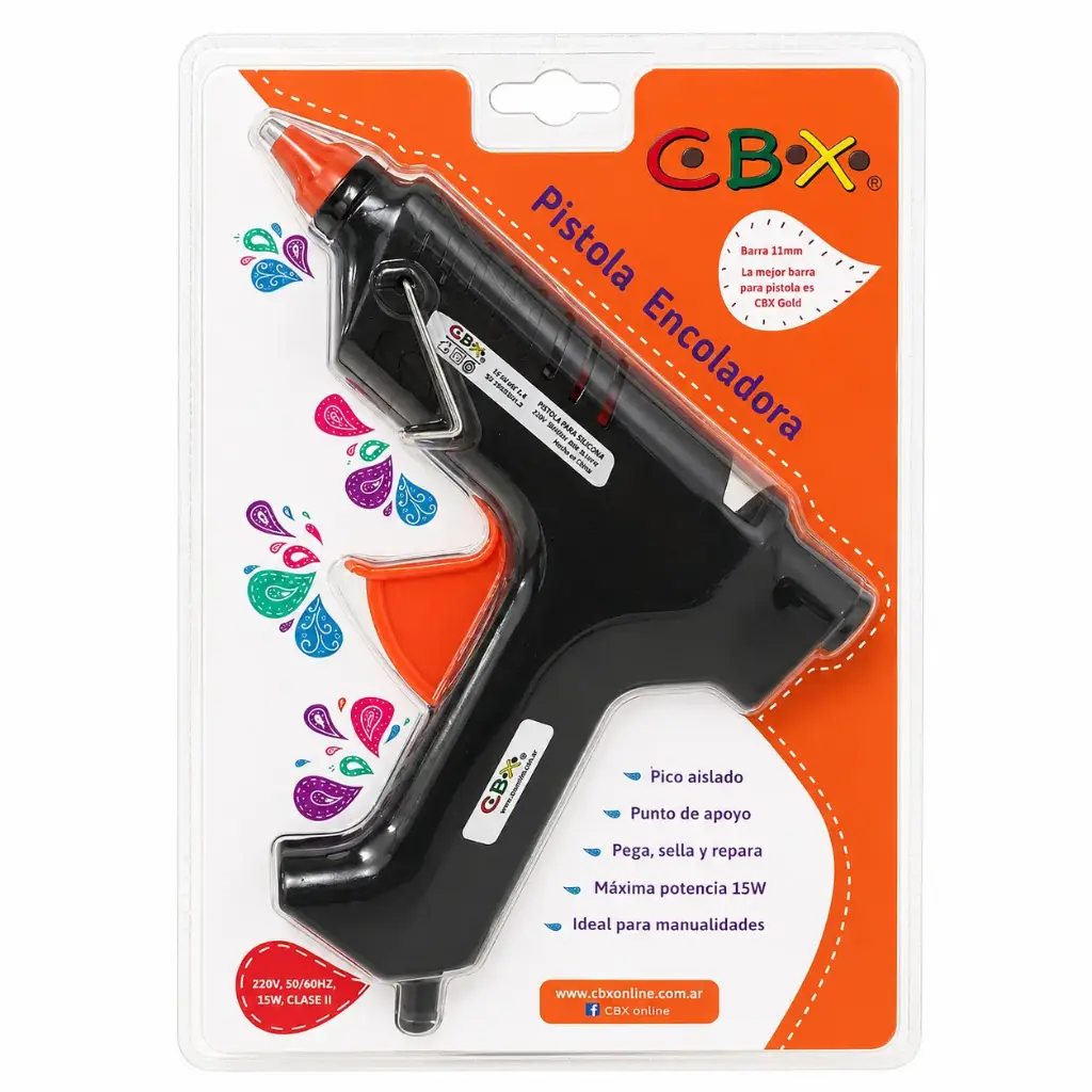 PISTOLA P/ SILICONA GRANDE BARRA GRUESA CBX E/ BL ( 15W )