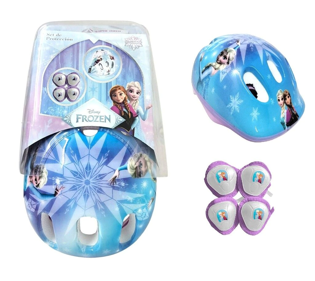 KIT DE PROTECCION INFANTIL FROZEN C/ CASCO + RODILLERAS E/ BL ( 12294 )