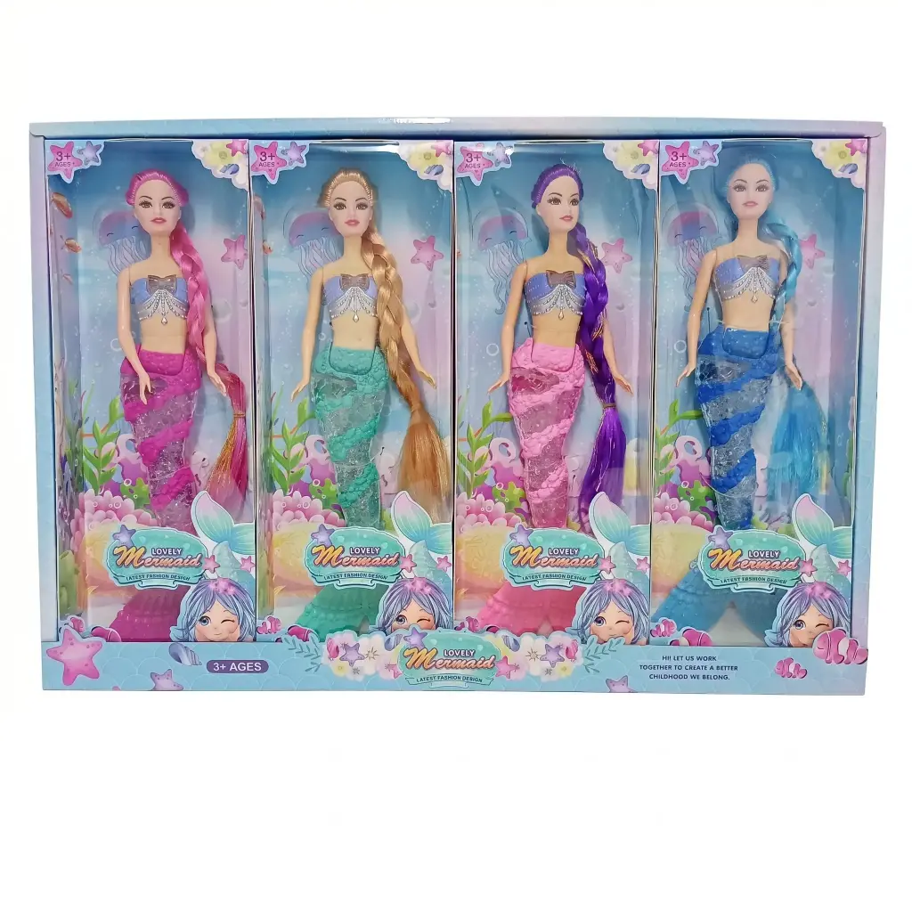MUÑECA SIRENA C/ LUZ Y SONIDO 34CM E/ CJ ( SD24867 )
