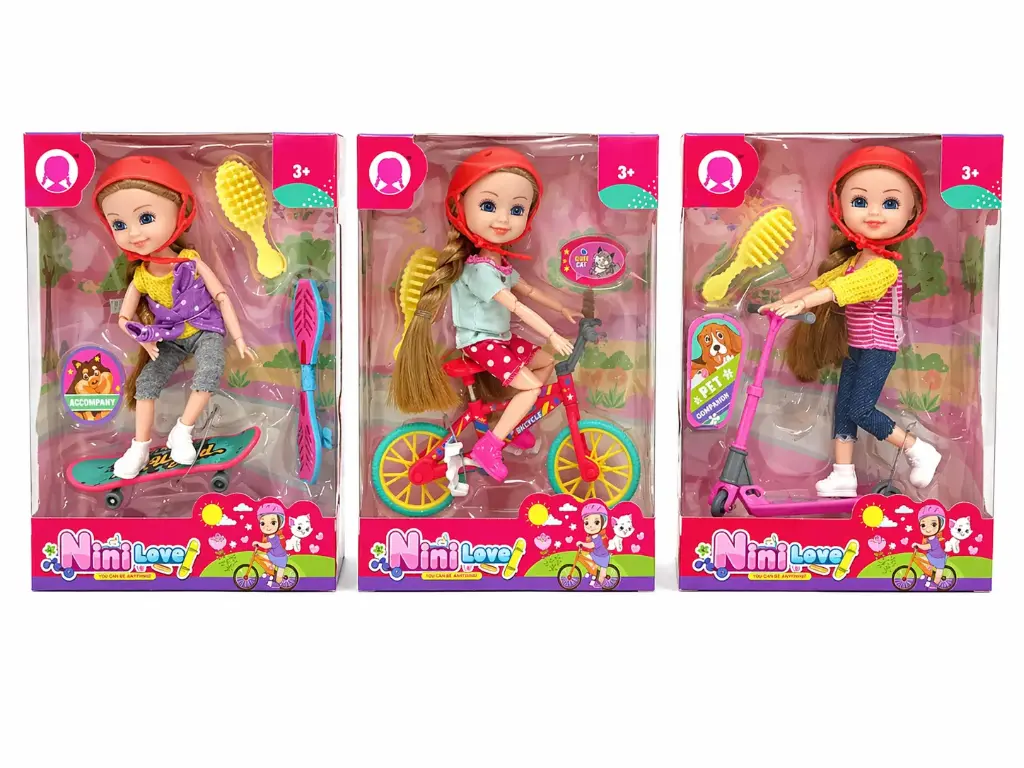 MUÑECA DEPORTISTA C/ ACCESORIOS 14CM E/ CJ ( SD24972Z1 / 558 )