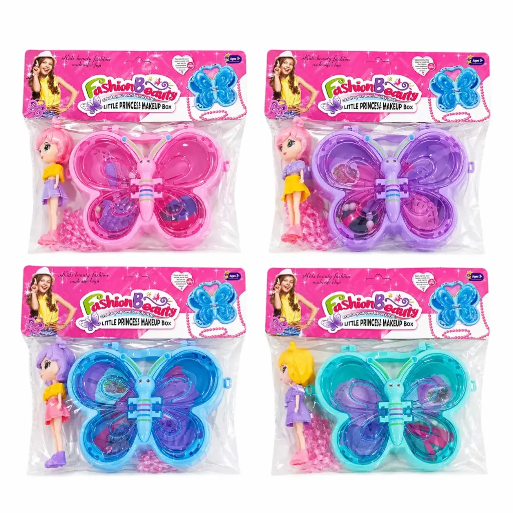 SET DE BELLEZA C/ CARTERA MARIPOSA Y MUÑECA E/ BO ( SD16923Z1 )