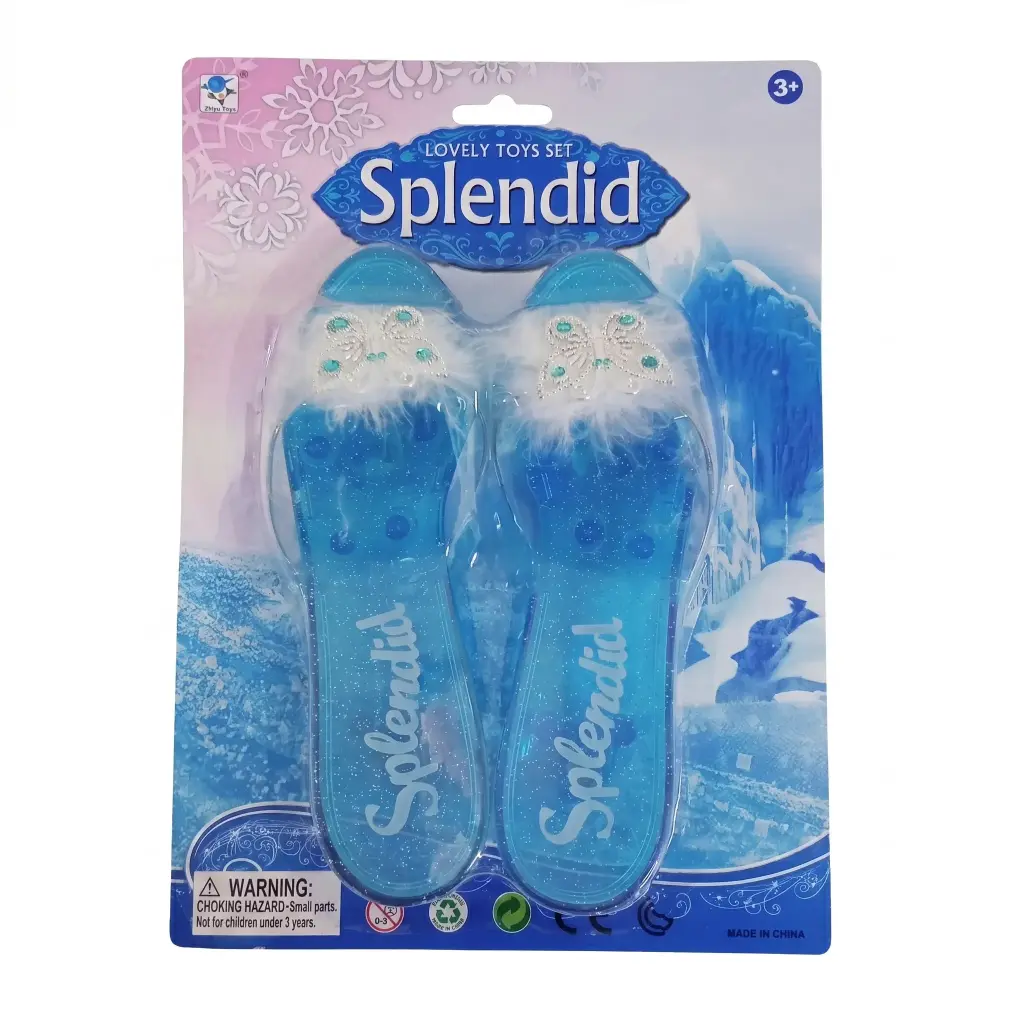 ZAPATO DE PRINCESA MARIPOSA C/ PLUMAS E/ BL ( NP004-Z1 )