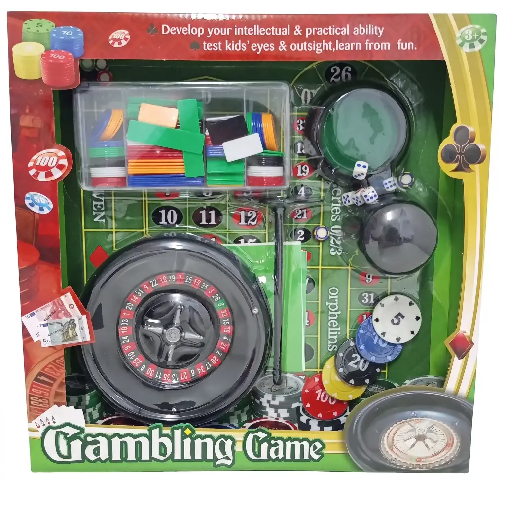 CASINO C/ RULETA DADOS Y FICHAS E/ CJ ( J8150B-Z1 )