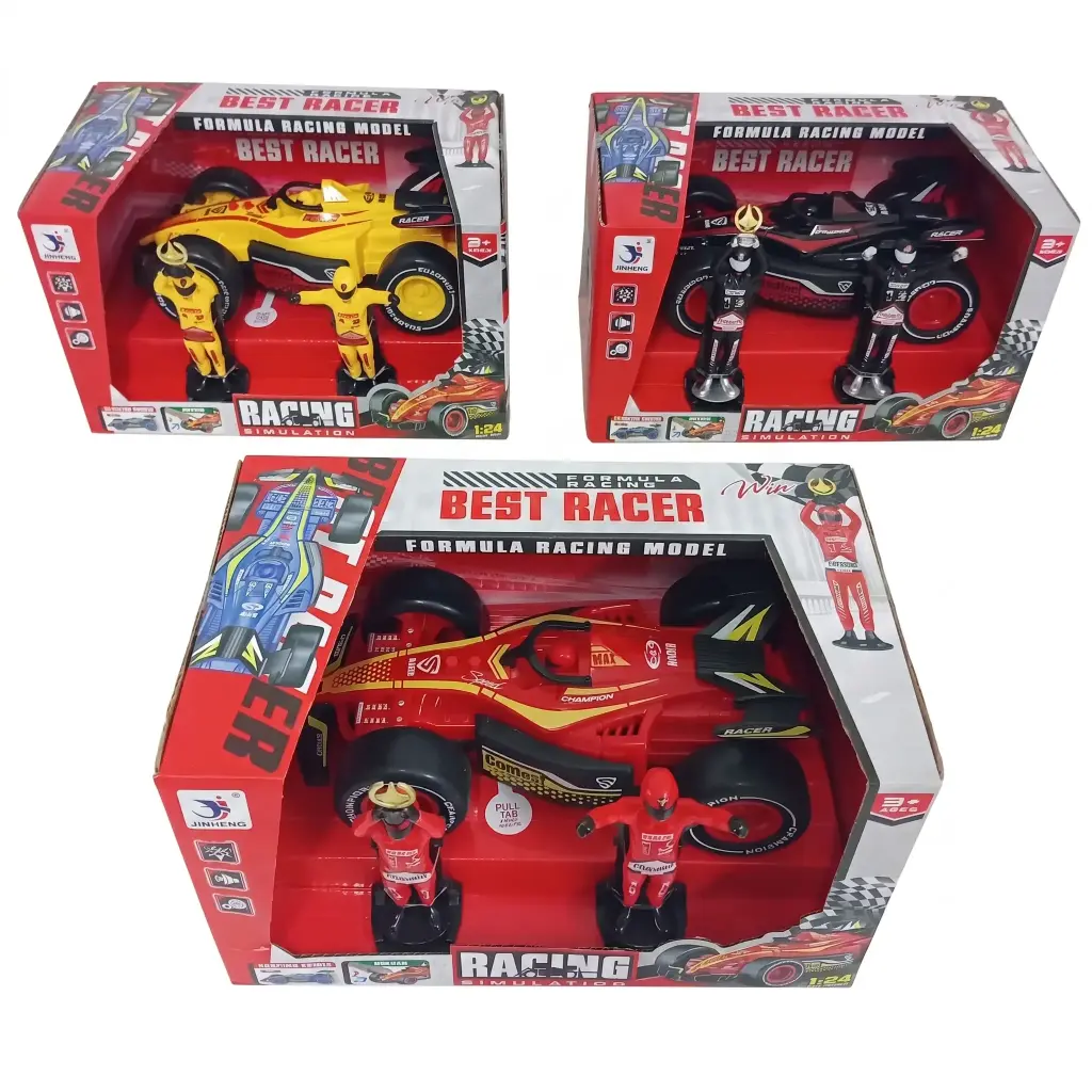 AUTO F1 C/ PILOTOS LUZ Y SONIDO ESCALA 1:24 E/ CJ ( 1189-71A-Z1 )