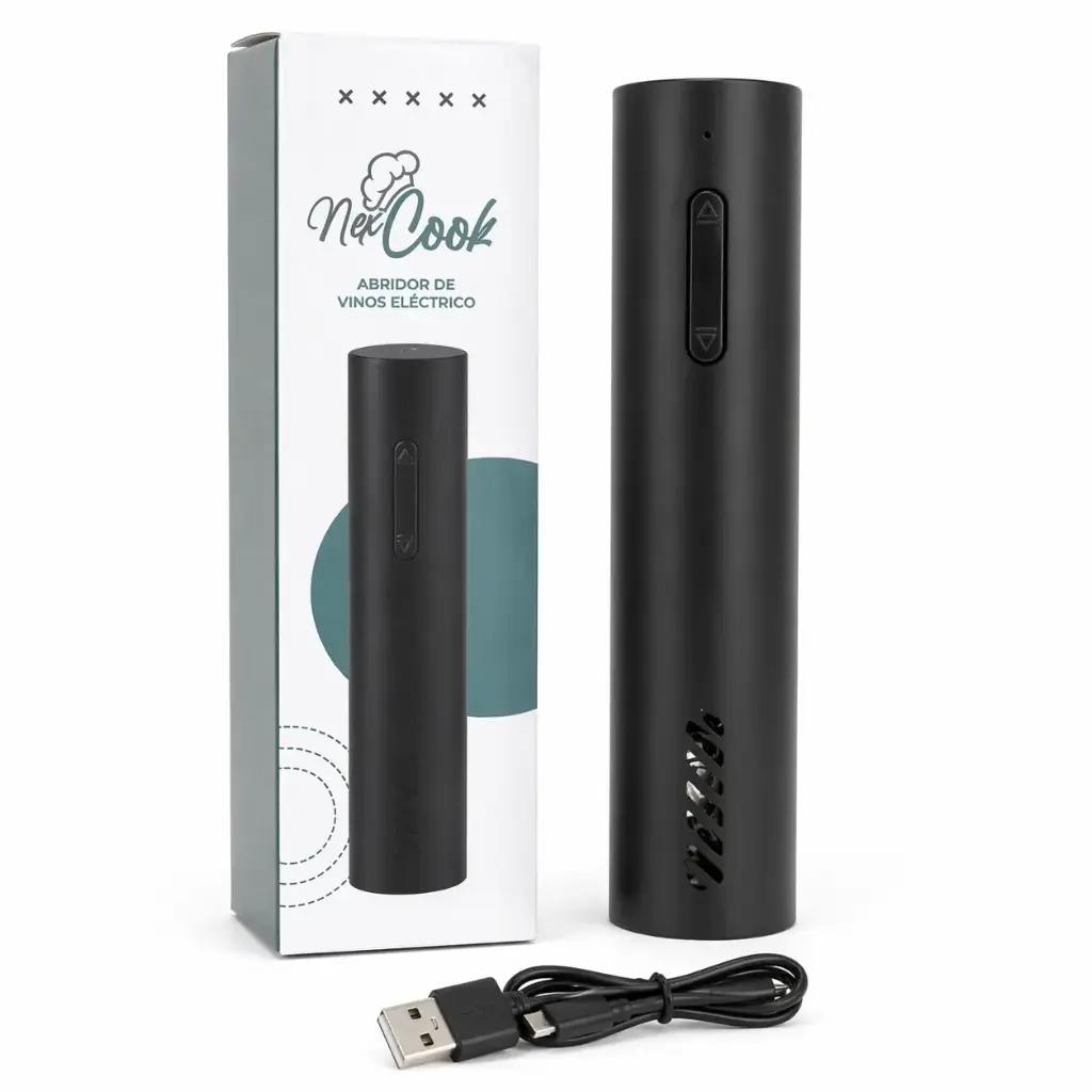 SACACORCHO ELECTRONICO USB NEGRO E/ CJ ( DR0224 )