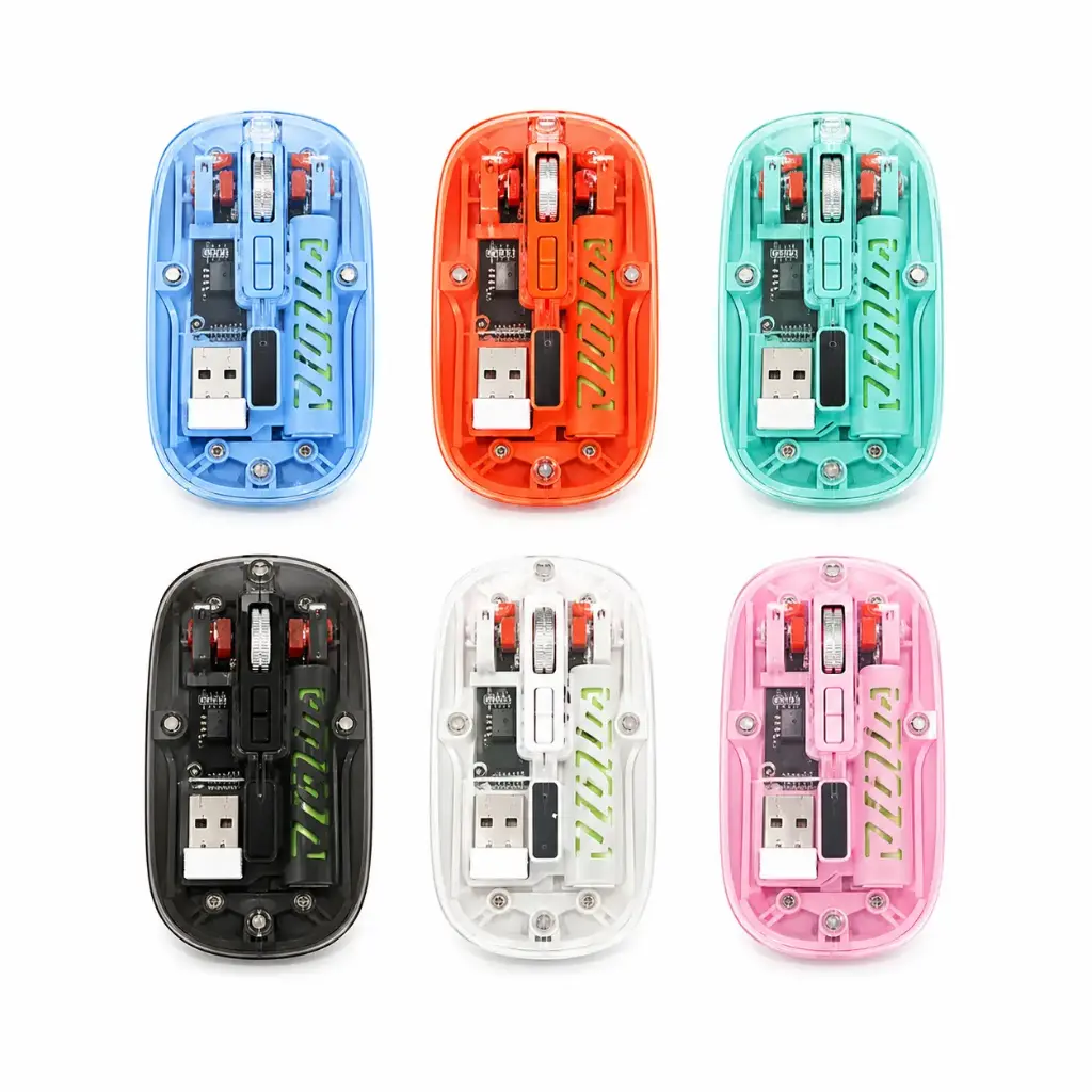 MOUSE INALAMBRICO TRANSPARENTE E/ CJ ( MA200 )