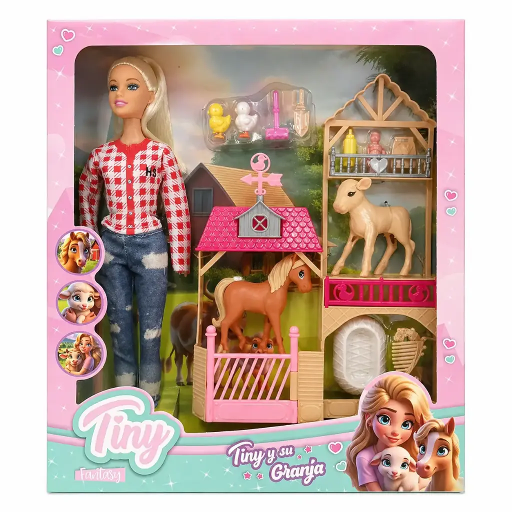 MUÑECA TINY Y SU GRANJA E/ CJ ( 55860 )
