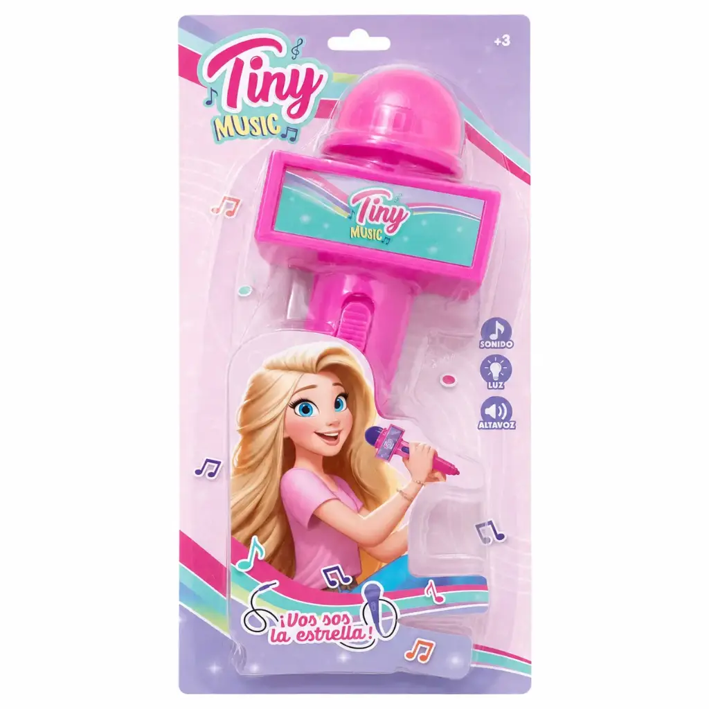 MICROFONO TINY C/ LUZ SONIDO Y ALTAVOZ E/ BL ( 55125 )