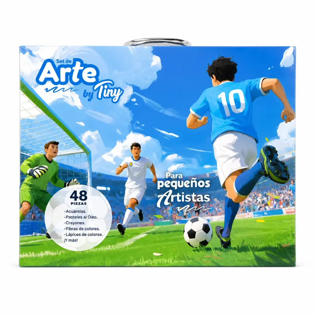 SET DE ARTE TINY FUTBOL X48 E/ VALIJA ( 56575 )