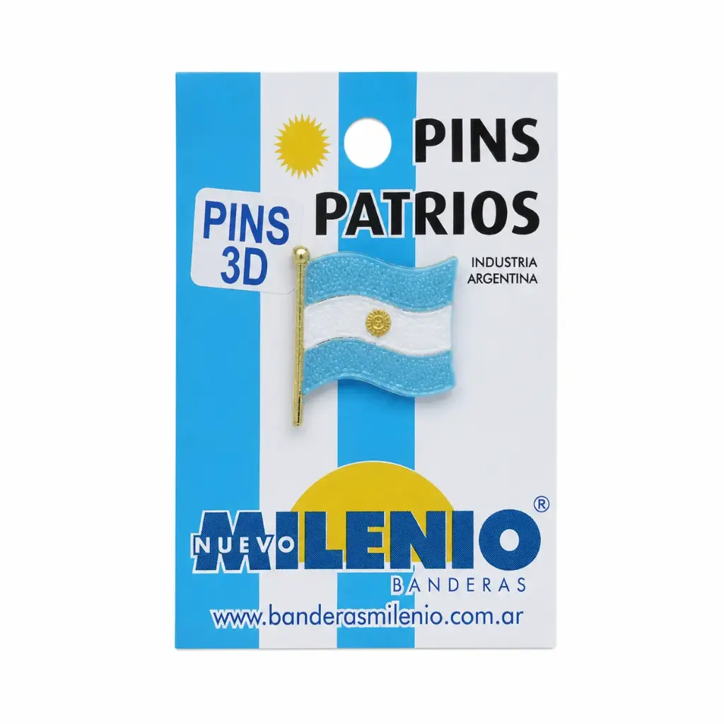 PIN PATRIO ESCARAPELA 3D E/ CT