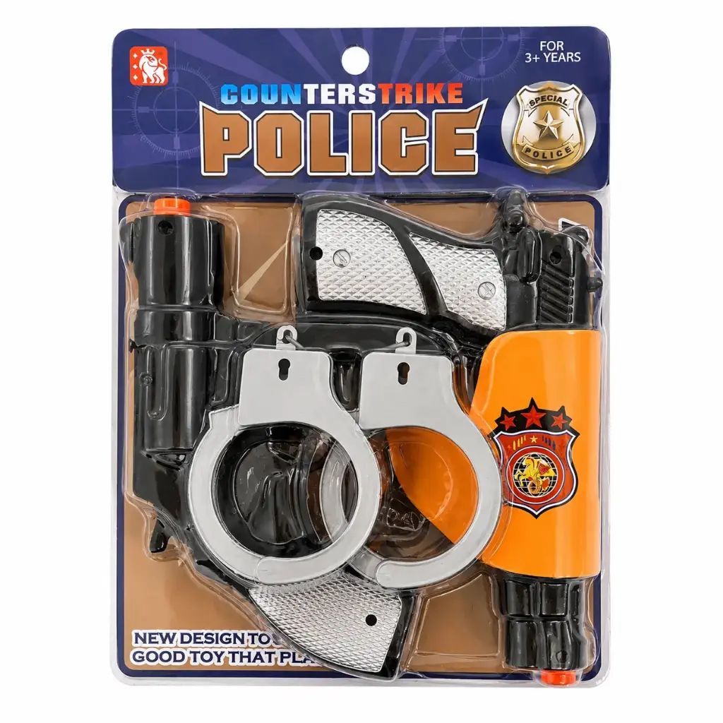 SET DE POLICIA X4  E/ BL ( 38-2Z1 )
