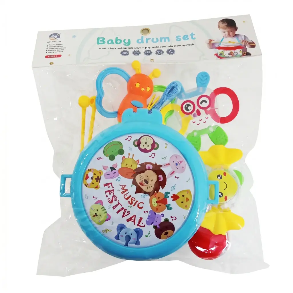 SET DE TAMBOR Y SONAJEROS E/ BO ( SD29386 )
