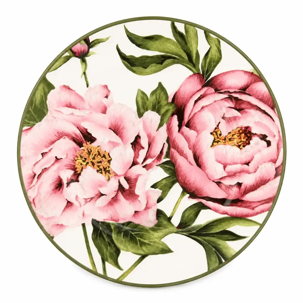 PLATO POSTRE CERAMICA PEONIA 21CM ( 1123-103 )