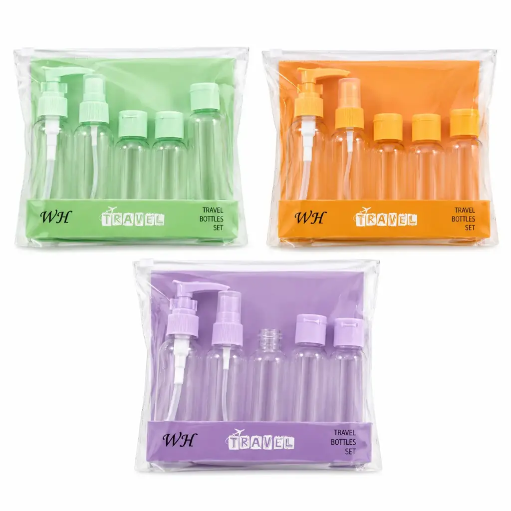 SET ENVASE PLASTICO P/ VIAJE X5 E/ BO ( NS389159 )