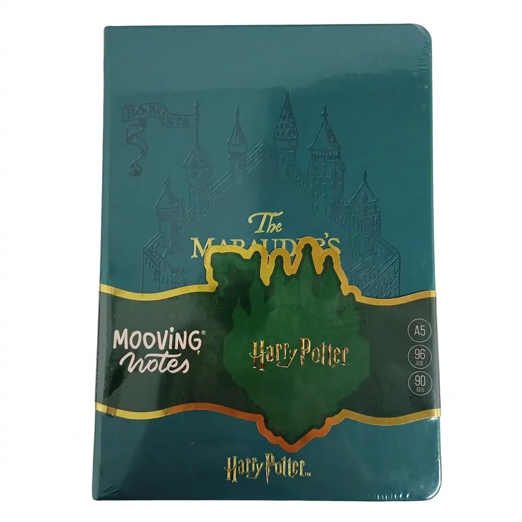 CUADERNO A5 HARRY POTTER T/ DURA C/ ELASTICO + STICKERS X 96HJS RAYADO ( 1246222 )