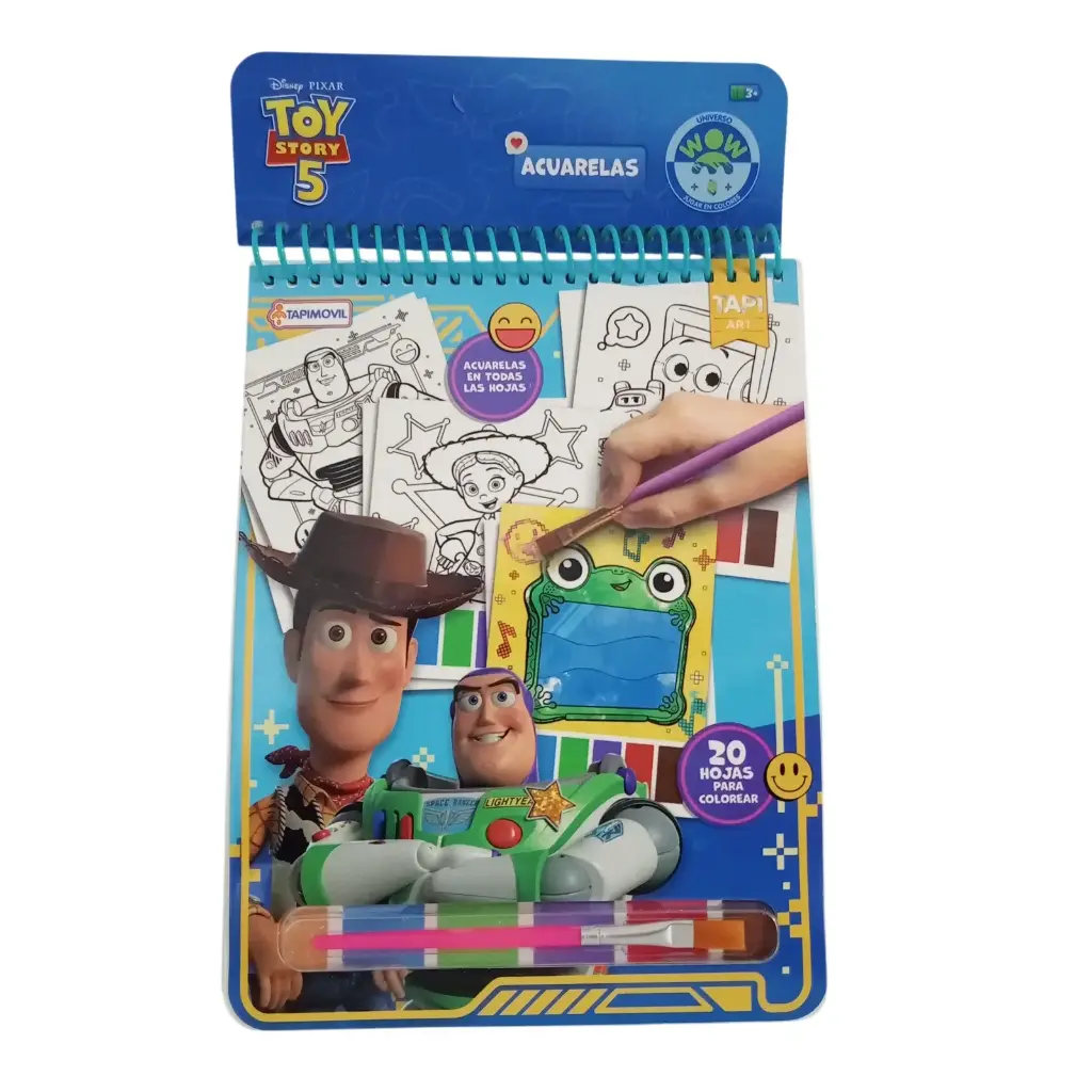 LIBRO ACUARELAS WOW TOY STORY 5 20HJS E/ CT ( DTS17940 )