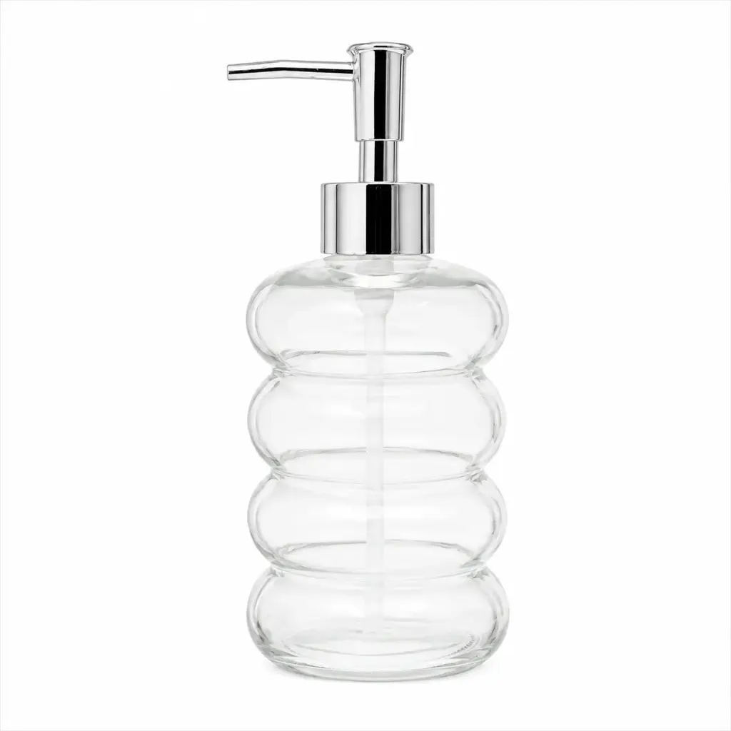 DISPENSER P/ JABON VIDRIO ONDAS ( B5190 )