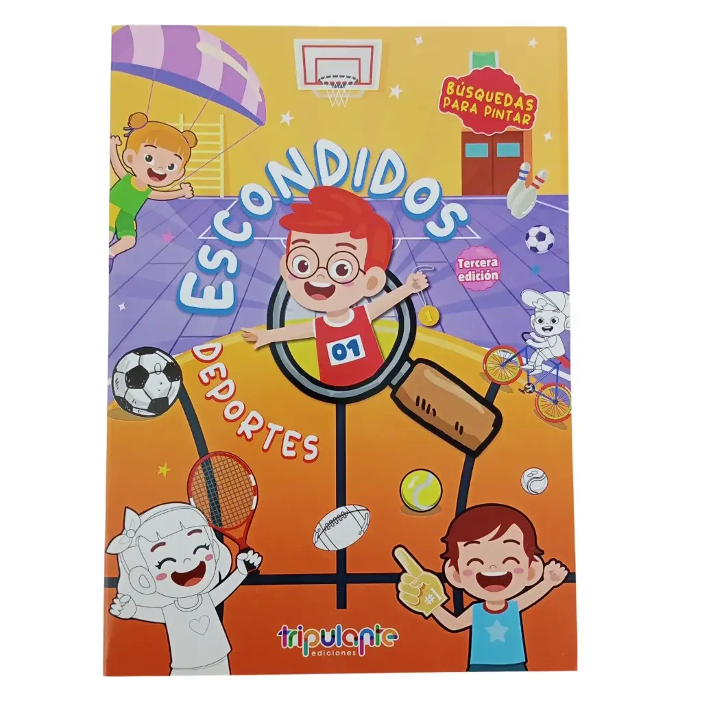 LIBRO P/ COLOREAR COLECCION ESCONDIDOS DEPORTES ( 8981-07-9 )
