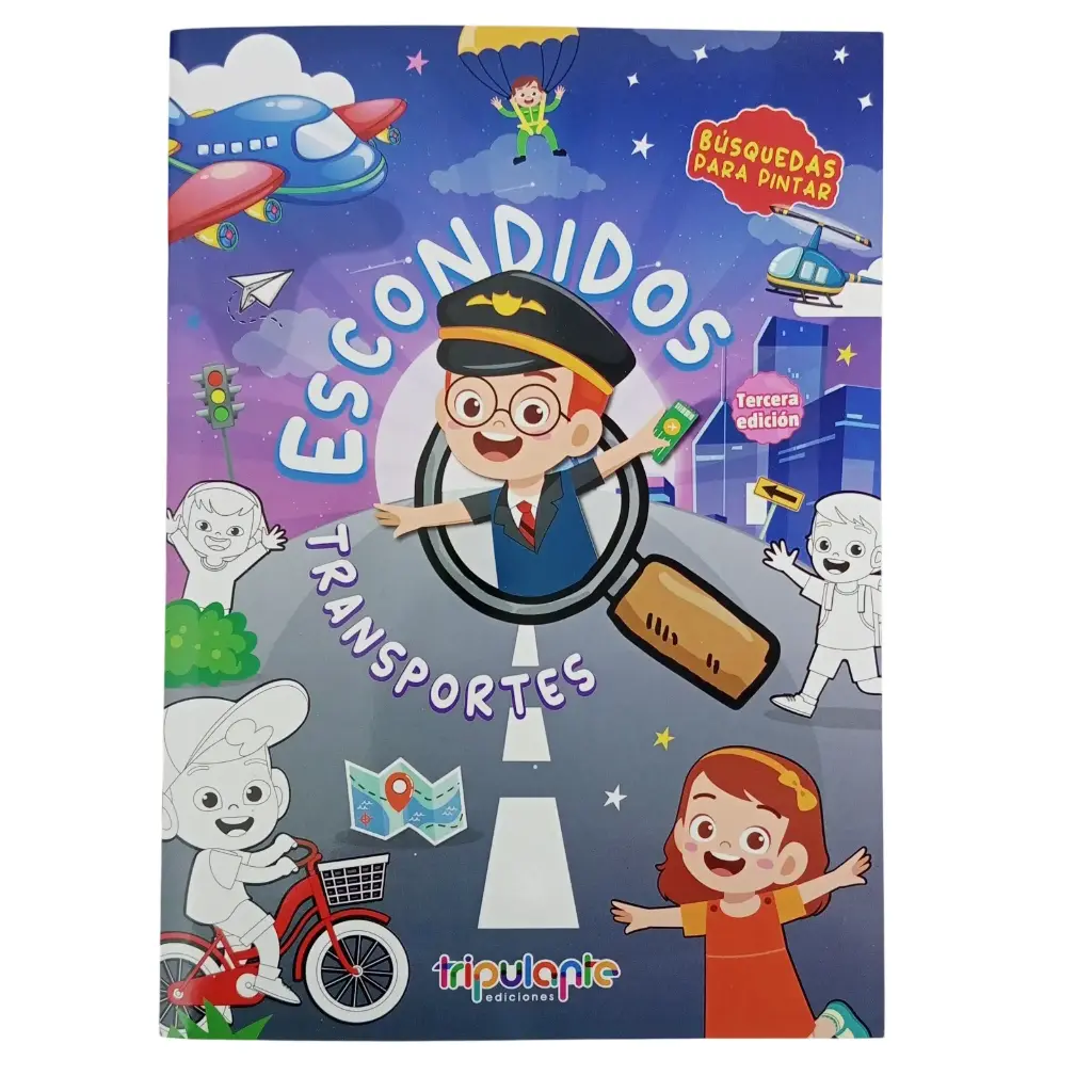 LIBRO P/ COLOREAR COLECCION ESCONDIDOS TRANSPORTES ( 8981-05-5 )