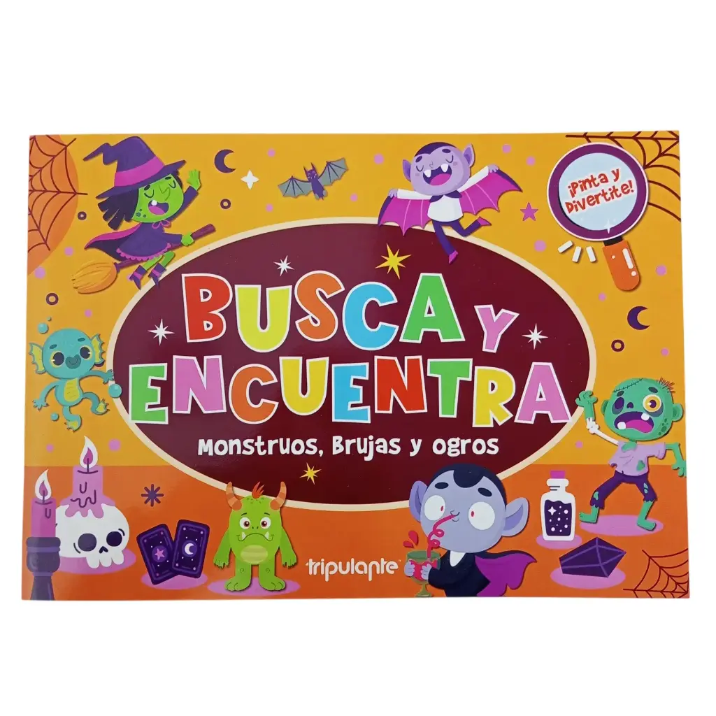 LIBRO P/ COLOREAR COLECCION BUSCA Y ENCUENTRA MONSTRUOS BRUJAS Y OGROS ( 6748-27-0 )